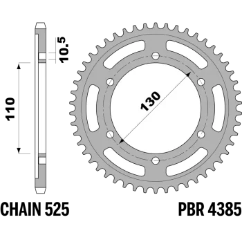 PBR Suzuki 800 V-STROM 50 - C45 Arka Dişli