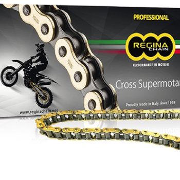 Regina Zincir 520 RX3 130 Bakla M26 Klipsli Bağlantı Baklalı Gold Cross Supermoto Zinciri